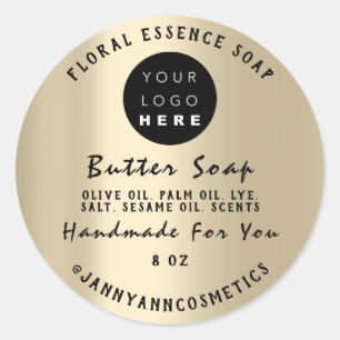 Butter Soap Cosmetics Custom Logo Modern Ronde Sticker