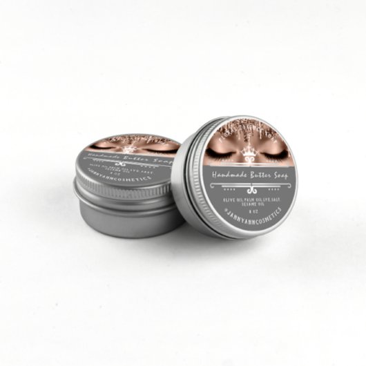 Butter Soap Cosmetics Grey Royal Lashes Princess Ronde Sticker