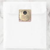 Butter Soap Cosmetics Handmade Drip Glitter Blush Vierkante Sticker (Tas)