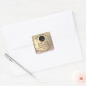 Butter Soap Cosmetics Handmade Drip Glitter Blush Vierkante Sticker (Envelop)
