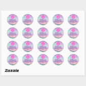 Butter Soap Cosmetics Handmade Holograaf Logo Roze Ronde Sticker (Vel)