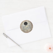 Butter Soap Cosmetics Handmade Logo Gold Marble Ronde Sticker (Envelop)