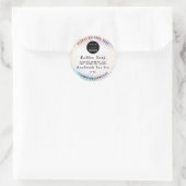 Butter Soap Cosmetics Handmade Logo Gold Pastels Ronde Sticker (Tas)