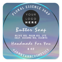 Butter Soap Cosmetics Handmade Logo Holograf