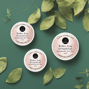 Butter Soap Cosmetics Handmade Logo Holografen Roo Ronde Sticker