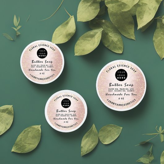 Butter Soap Cosmetics Handmade Logo Holografen Roo Ronde Sticker