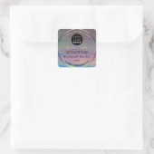 Butter Soap Cosmetics Handmade Logo Holographic Vierkante Sticker (Tas)