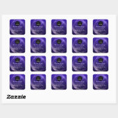 Butter Soap Cosmetics Handmade Logo Violet Vierkante Sticker (Vel)