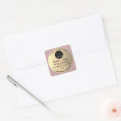 Butter Soap Cosmetics Handmade Roos Gold Blush Vierkante Sticker (Envelop)