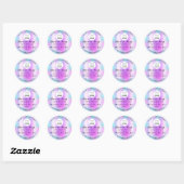 Butter Soap Cosmetics Handmade roze Blue Ronde Sticker (Vel)