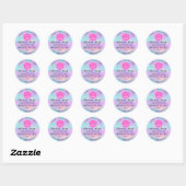 Butter Soap Cosmetics Handmade Social Pink Logo Ronde Sticker (Vel)
