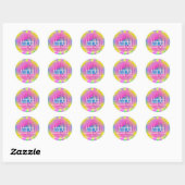 Butter Soap Cosmetics Roze Holografen Girly Drift Ronde Sticker (Vel)