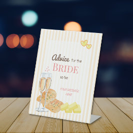 Butter Together Bridal Shower Advice For The Bride Reclamebord Met Voetstuk