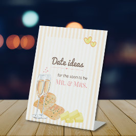 Butter Together Bridal Shower Date Ideas Reclamebord Met Voetstuk