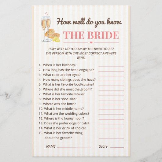 Butter Together Bridal Shower Game (Voorkant)