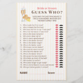 Butter Together Bridal Shower Guess Who Game (Voorkant)