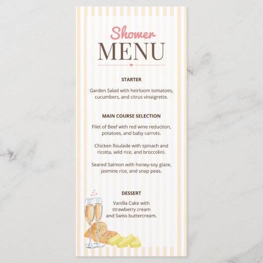 Butter Together Bridal Shower Menu (Voorkant)