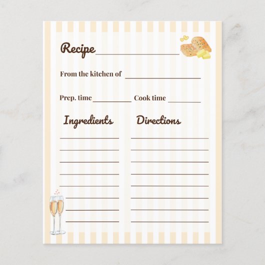 Butter Together Bridal Shower Recipe Card (Voorkant)