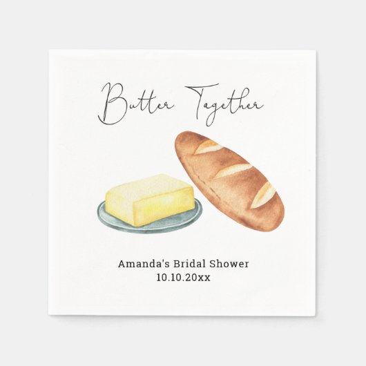 Butter Together Bruiloftsfeest Servet (Voorkant)