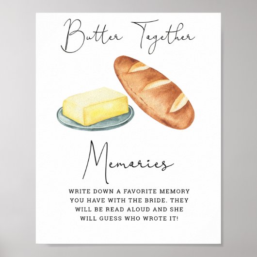 Butter Together - Herinneringen met de bruid Poster (Voorkant)