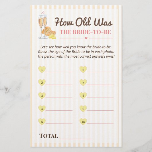 Butter Together How Old Was Bride To Be Game (Voorkant)