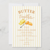Butter Together Yellow Stripes Bridal Shower Kaart (Voorkant)