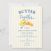Butter Together Yellow Stripes Bridal Shower Kaart (Voorkant)
