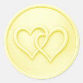 Butter Two Hearts Intertwined Wedding Ronde Sticker (Voorkant)
