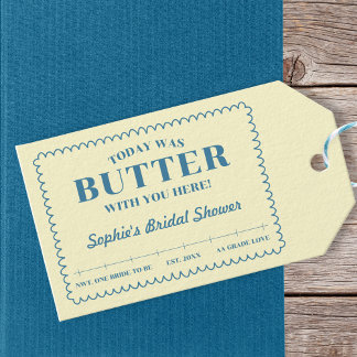 Butter With You Yellow Blue Vintage Bridal Shower Cadeaulabel