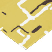 Butter Yellow Black White Modern Pattern Tafelkleed (Gekanteld)