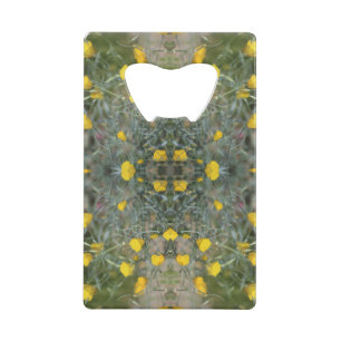 Butter Yellow California Poppy Pattern Credit Kaar Creditkaart Flessenopener