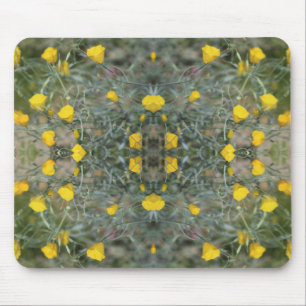 Butter Yellow California Poppy Pattern Muismat
