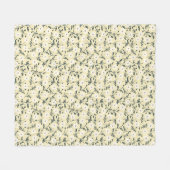 Butter Yellow Cream Modern Farmhouse Daisy Pattern Fleece Deken (Voorkant (Horizontaal))