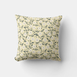 Butter Yellow Cream Modern Farmhouse Daisy Pattern Kussen