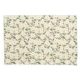 Butter Yellow Cream Modern Farmhouse Daisy Pattern Kussensloop