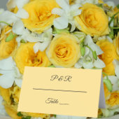 Butter Yellow Eenvoudig gestileerd script bruiloft Plaatskaartje