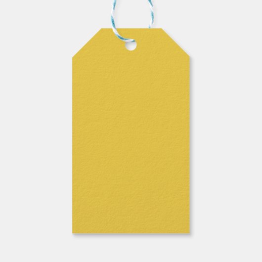 Butter Yellow Eenvoudige bruiloft Cadeaulabel (Achterkant)