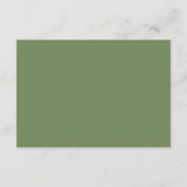 Butter Yellow en Sage Minimalist Wedding Informatiekaartje (Achterkant)