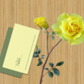 Butter Yellow en Sage Minimalist Wedding Plaatskaartje