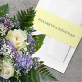 Butter Yellow en Sage Minimalist Wedding Uitnodigingen Wikkel