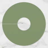 Butter Yellow en Sage Minimalist Wedding Wijnglaslabel (Achterkant)