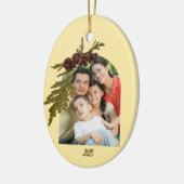 Butter Yellow Fern Photo  Keramisch Ornament (Links)