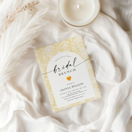 Butter Yellow Floral Vrijgezellenfeest Kaart