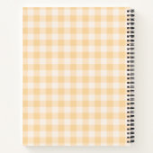 Butter Yellow Gingham Plaid Compositie Notitieboek (Achterkant)