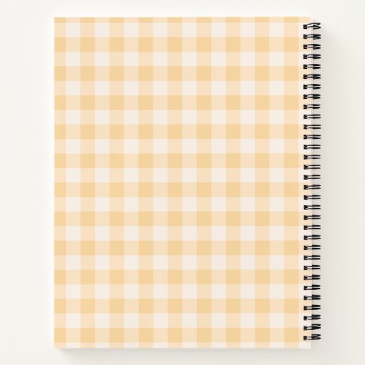 Butter Yellow Gingham Plaid Compositie Notitieboek (Achterkant)