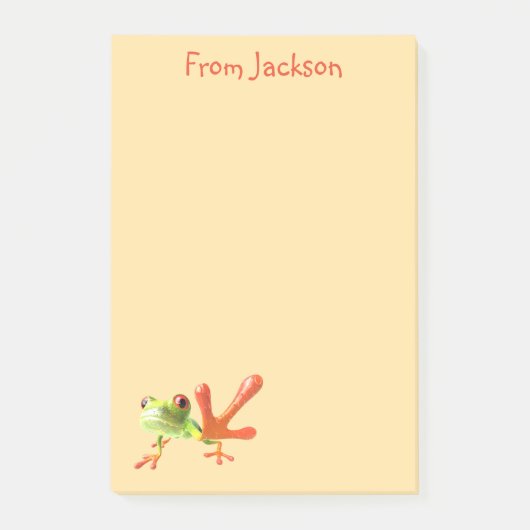 Butter Yellow Green & Orange Frog Post-it® Notes (Voorkant)