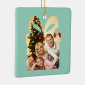 Butter yellow & Green Watercolor Christmas Tree Keramisch Ornament (Rechts)