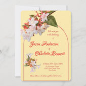 Butter Yellow & Honeysuckle Photo Wedding Kaart (Voorkant)