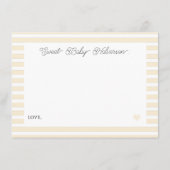Butter Yellow Plaid Baby Shower Book Request Informatiekaartje (Achterkant)