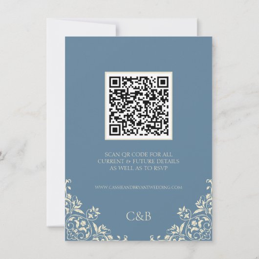 Butter Yellow QR Code Details Kaart behuizing (Achterkant)